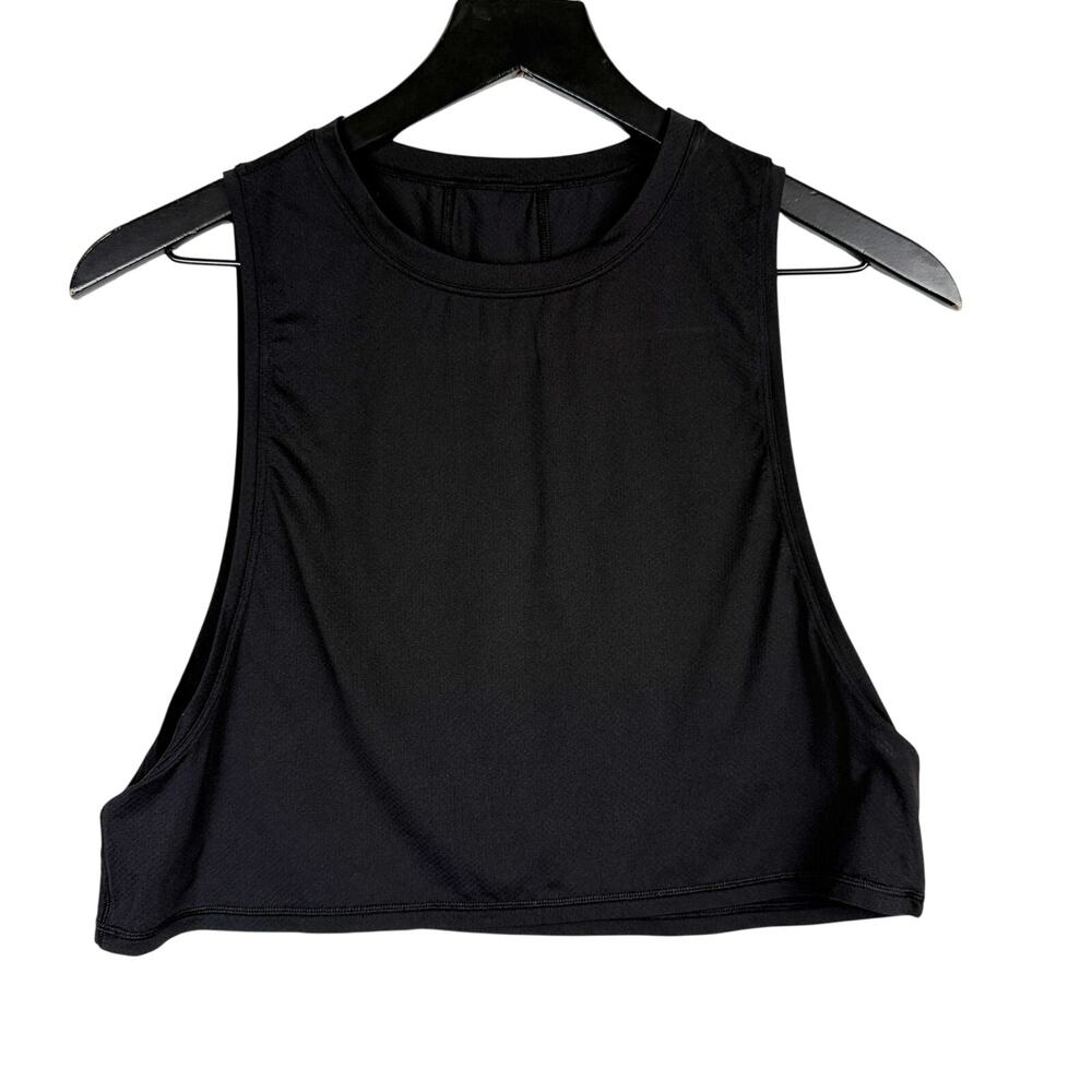 Lululemon Crop Muscle Tank Top Black - 8